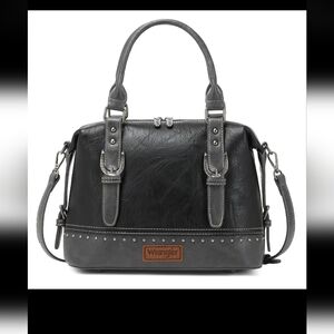Wrangler Doctor Bag Satchel Handbags - Black